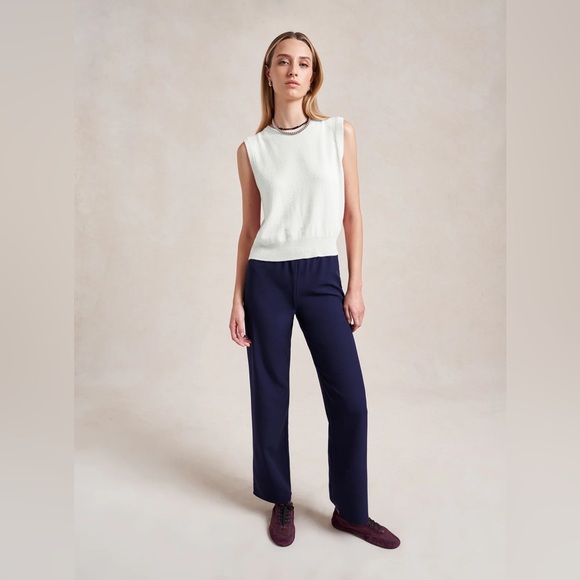 La Ligne Pants - La Ligne Slim Colby Navy Straight Leg Pants
